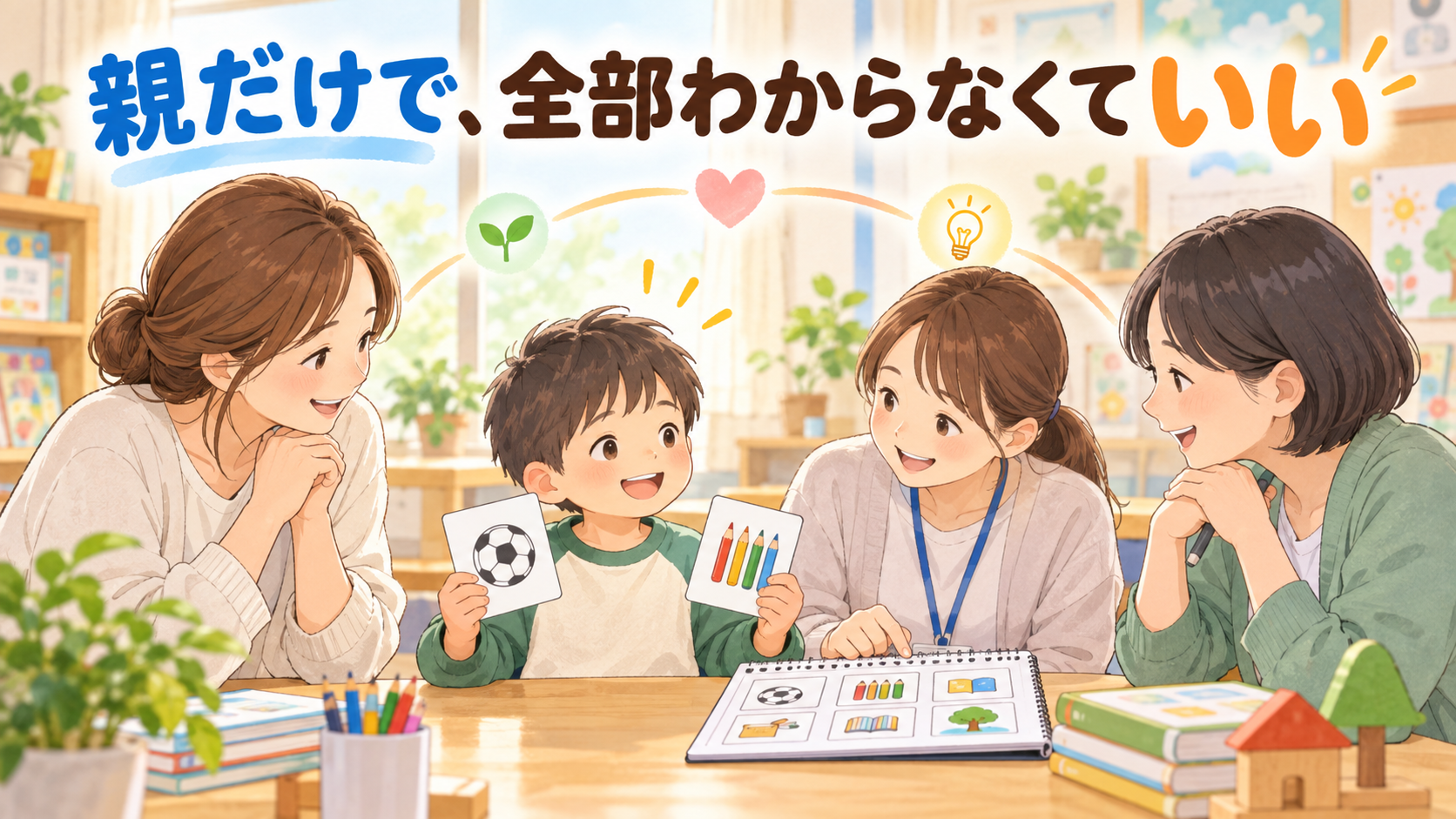 子どもの選択を中心に、母親・先生・支援者が一緒に方法を考える